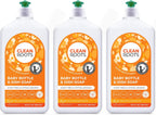Baby Bottle & Dish Soap – EcoGarantie Certified, 100% Plant-Based Formula, Made with Organic Ingredients, Scent-Free & Hypoallergenic – 16.9 fl oz (500 mL), Pack of 3