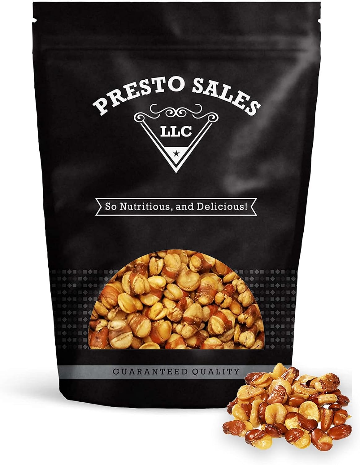 Fava / Broad Beans, Fried with salt, Roasted, Low Sugar, Low Fat, Must-Have, Super Snack, Lunchbox, On-The-Go, Packed in a 2 lbs. (32 oz.) Resealable Pouch Bag for Freshness by Presto Sales LLC