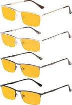 Eyekepper 4-Pack Quality Half-Rim Reading Glasses Readers with Spring Hinges Include Computer Readers for Women Men