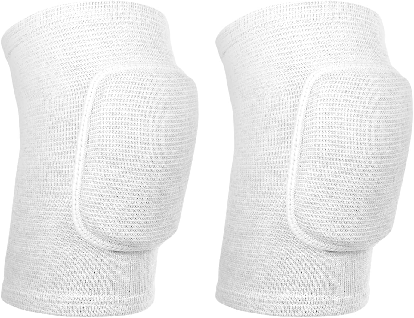 1 Pair Elbow Pads with Thicken Sponge Pad, White Breathable Protective Volleyball Elbow Pads Fitness Arm Knee Protector Volleyball Sponge Support for Kids Men Women Elderly