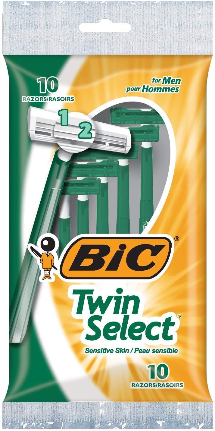 Bic Shaver Mens Twin Select Sensitive 10 Count (Pack of 2)