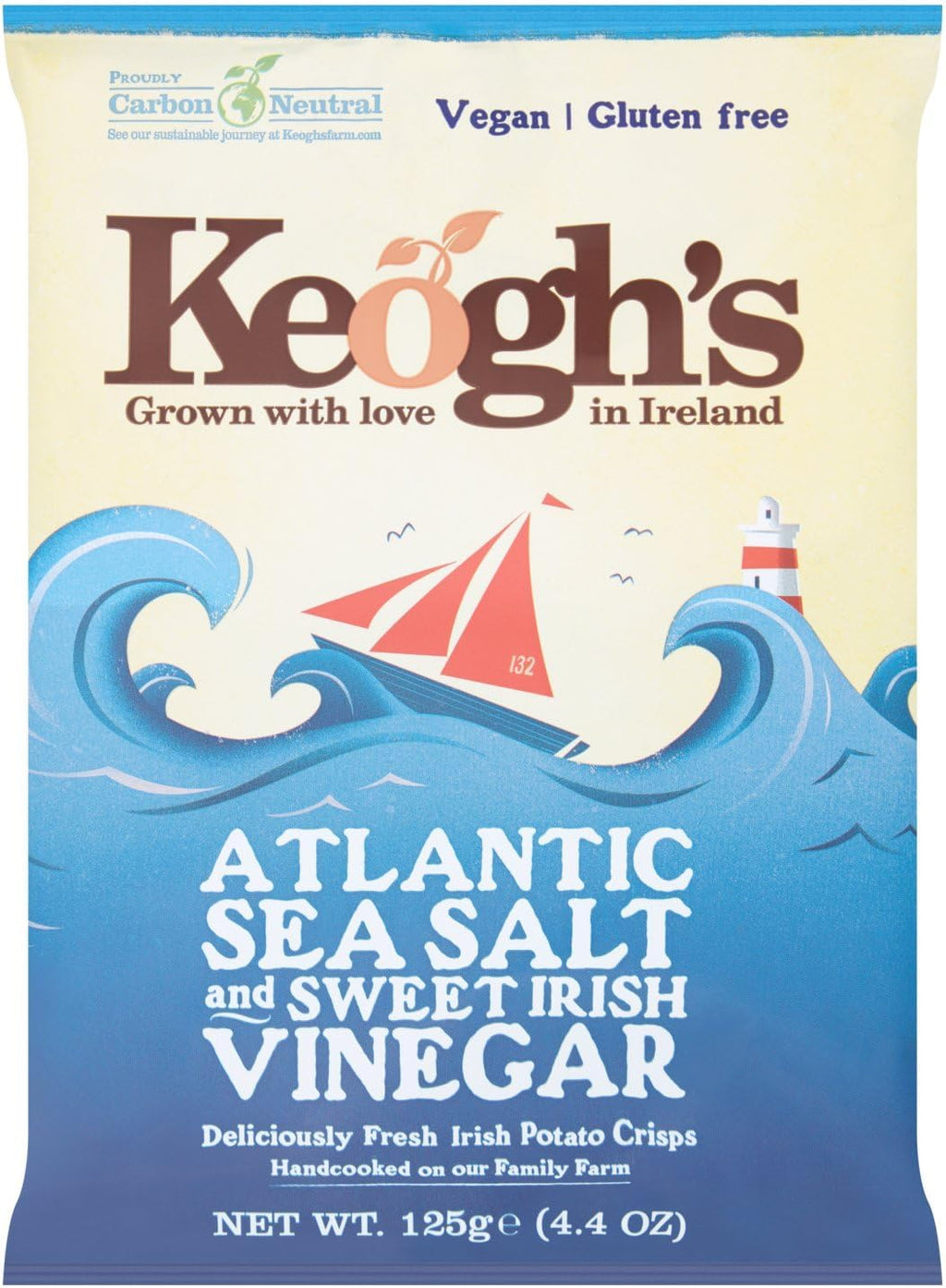 Keogh's Atlantic Sea Salt & Irish Cider Vinegar Potato Crisps 125g