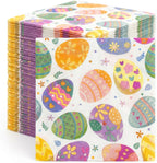 100Pcs Easter Napkins Bulk, Vibrant Eggs Paper Napkins Party Pack for Easter Table Decorations, Spring Gatherings, Decaupage Napkins for Easter