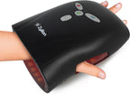 Zyllion Rechargeable Hand Massager with Heat - Cordless Electric Compression Massage with Vibration for Arthritis, Carpal Tunnel Syndrome, Muscle Pain Relief, Black, ZMA-29