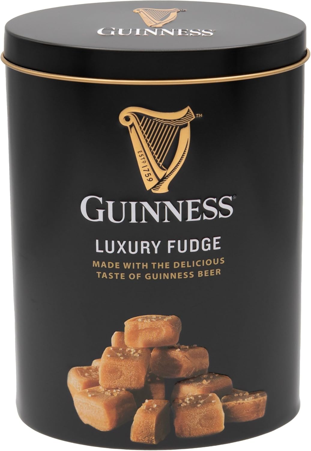 Gardiners of Scotland Handmade Fudge, Guinness Luxury Fudge 8.8 Ounce Tin