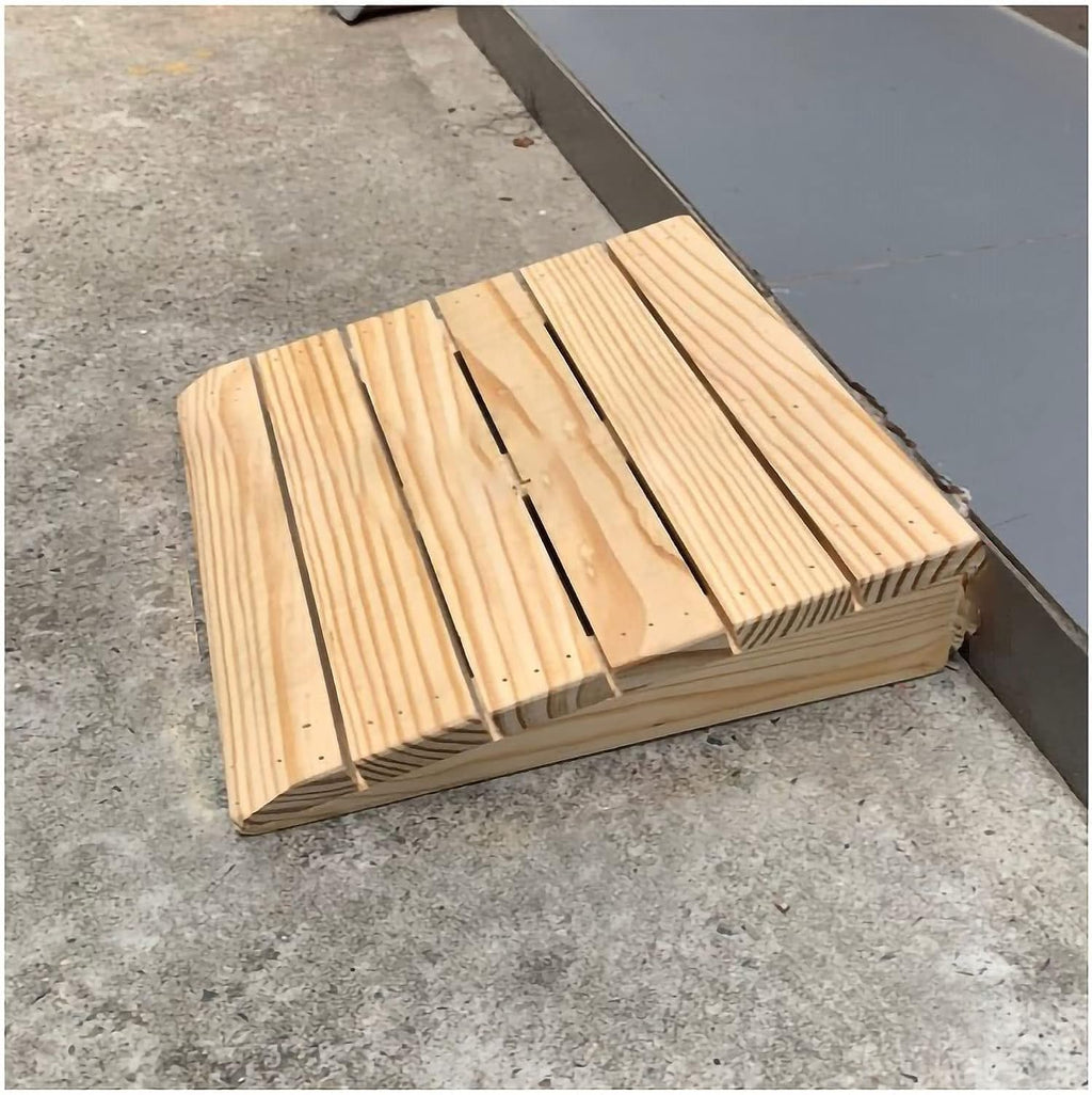 Portable Wooden Threshold Ramp for Doorway 2" 3" 4" 5" 6" Rise, Non-Slip Surface Durable Entry Ramp for Home/Garden Step/Sheds Doors (Size : 38.8x35x15cm/15.2x13.8x6in)