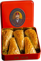 Hafiz Mustafa 1864 Istanbul Baklava Pastry Box - Baked Baklava Dessert Snacks Made from Fresh Phyllo Dough Sheets, Pistachio, Hazelnut, Walnut - Turkish Sweets Tray Gift Ideas for Birthday, Christmas