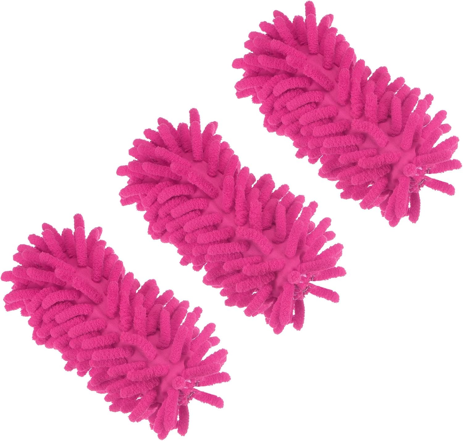 MECCANIXITY Microfiber Duster for Cleaning 5.5inch Replacement Head for Brush Tool on Window, Furniture, Rose Red Pack of 3