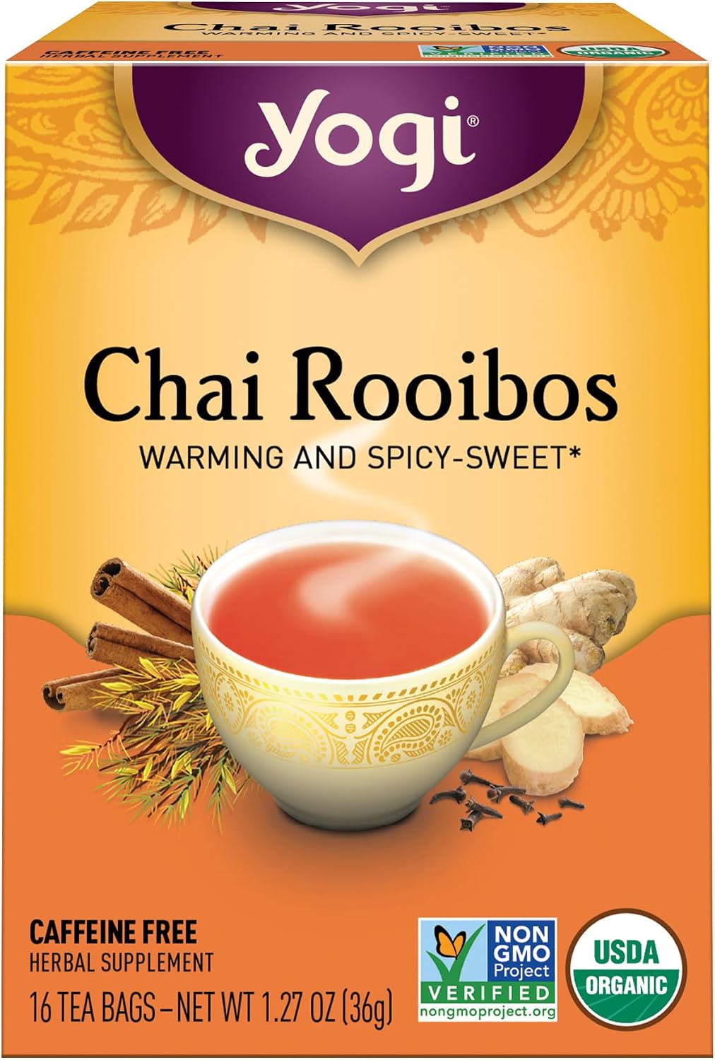Yogi Tea, Chai Rooibos, 16 Count, Packaging May Vary