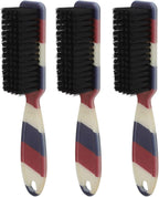 Asixxsix Beard Brush, Professional Barber Fade Brush with Soft Nylon and Ergonomic Handle for Men Beard Comb Styling and Cleaning