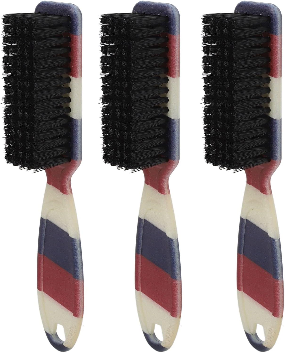 Asixxsix Beard Brush, Professional Barber Fade Brush with Soft Nylon and Ergonomic Handle for Men Beard Comb Styling and Cleaning
