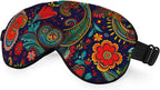 Paisley Floral Eye Mask Sleeping Mask Retro Ornament Boho Ethnic Pattern Sleep Masks Silky Soft Eye Cover for Women Men Shading Blindfold for Air Travel Sleeping