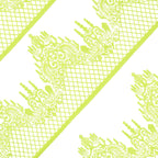Large Pre-Made Ready to Use Edible Cake Lace Lattice Diamond Scallop Green 12-inch 10-Piece Set
