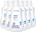 ATTITUDE Liquid Fabric Softener, Plant-Based & Vegan, HE Compatible, Naturally Derived, Wildflowers Scent, 40 Loads, 33.8 Fl Oz (Pack of 6)