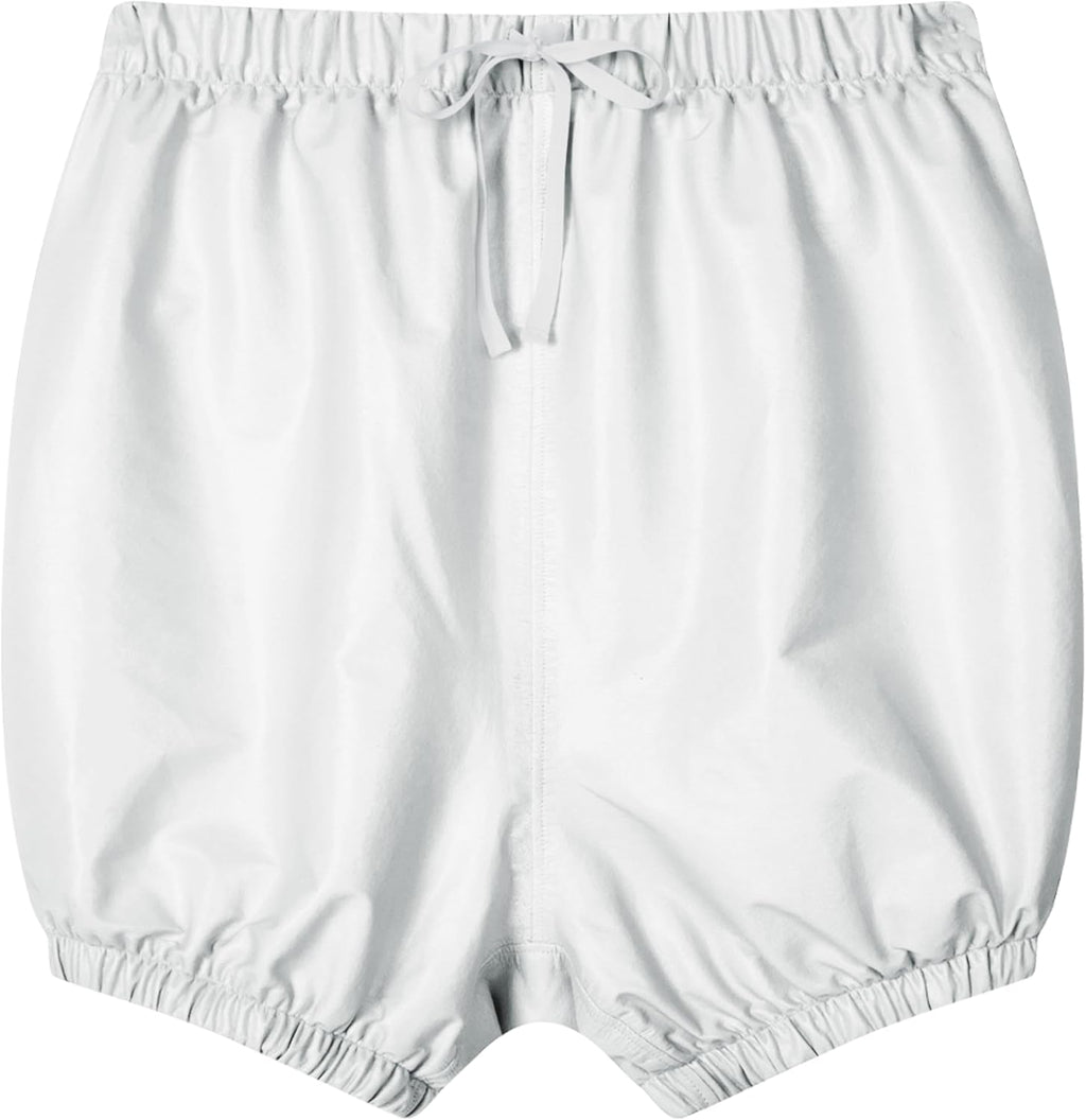 Adult Leakproof Plastic Pants Diaper Cover, Washable Incontinence Underwear, Reusable Briefs for Men and Women (White-XL)