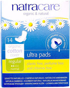 Natracare â€“ Organic Cotton Cover Ultra Pads with Wings -14 Count (Pack of 4)