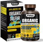 MSM Capsules 1000mg - Organic Sulfur Supplement for Joint Health, Functional Wellness, Hair, Skin & Nails, Non-GMO, Gluten Free, 180 Capsules