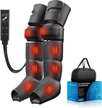 Leg Massager with Heat and Air Compression, Foot and Calf Massager for Circulation and Pain Relief, Sequential Compression Boots with 6 Modes, 9 Intensity, 3 Heat - Gifts for Mom, Dad, Woman