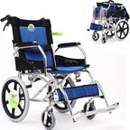 Wheelchairs for Adults - Transport Wheelchair Lightweight Foldable with Aluminum Alloy & 16" Wheels, Ergonomic Portable Folding Travel Wheel Chairs for Seniors, Supports up to 330 lbs