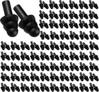 TrelaCo 200 Pairs Silicone Ear Plugs Soft Reusable Waterproof Ear Plugs for Sleeping Noise Swimming Hearing Protection Earplugs Shooting Construction Hunting Music Concerts (Black)