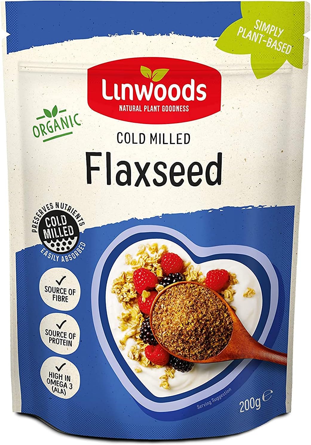 Linwoods Milled Organic Flaxseed (200g) - Pack of 6