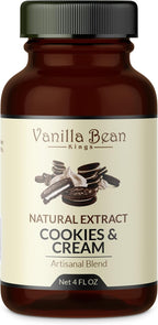 Pure Cookies & Cream Extract for Baking and Flavoring - 4 OZ - Premium Quality Natural Flavors for Baked Goods, Desserts, & Cooking