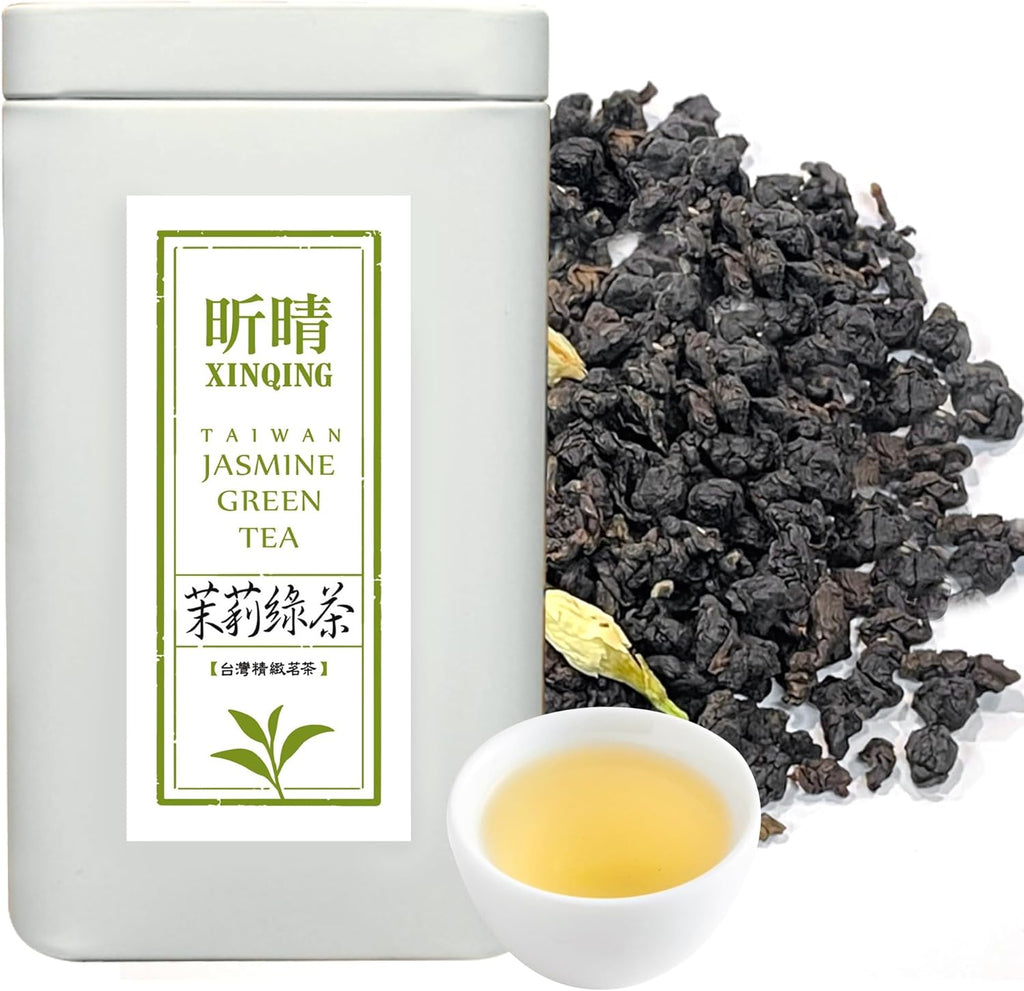 Xin Qing Taiwan High Altitude Jasmine Green Tea High Mountain Jasmine Green Tea Taiwan Tea Natural floral and tea aroma without bitterness 150g/5.29oz