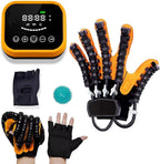 Rehabilitation Robot Gloves, Multi-Modal Rehabilitation Training Gloves, Portable Hemiplegia Finger Rehabilitation Trainer, Finger Splint for Hand Rehabilitation(A,Left Hand XL)