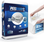Peelaways Waterproof Disposable Bed Sheets – | As Seen On Shark Tank | 3-Layer Absorbent Wellness Sheets for Elderly, Homecare, Hospital Use and Travel | Twin XL (80" x 39" x 9")