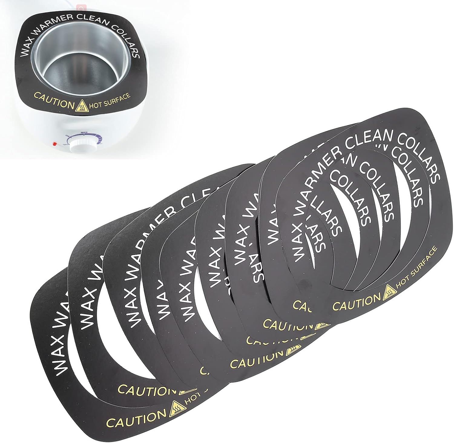 Brrnoo 10pcs Professional Wax Warmer Collar, Wax Heater Protective Ring Accessory for Most Standard Size Wax Heaters ()