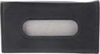 Tyenaza Car Tissue Holder, PU Leather Space Saving Odorless Easy to Clean Sun Visor Napkin Dispenser(Black)