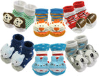 Bowbear Adorable Baby 6 Pair Non-Skid Bootie Socks
