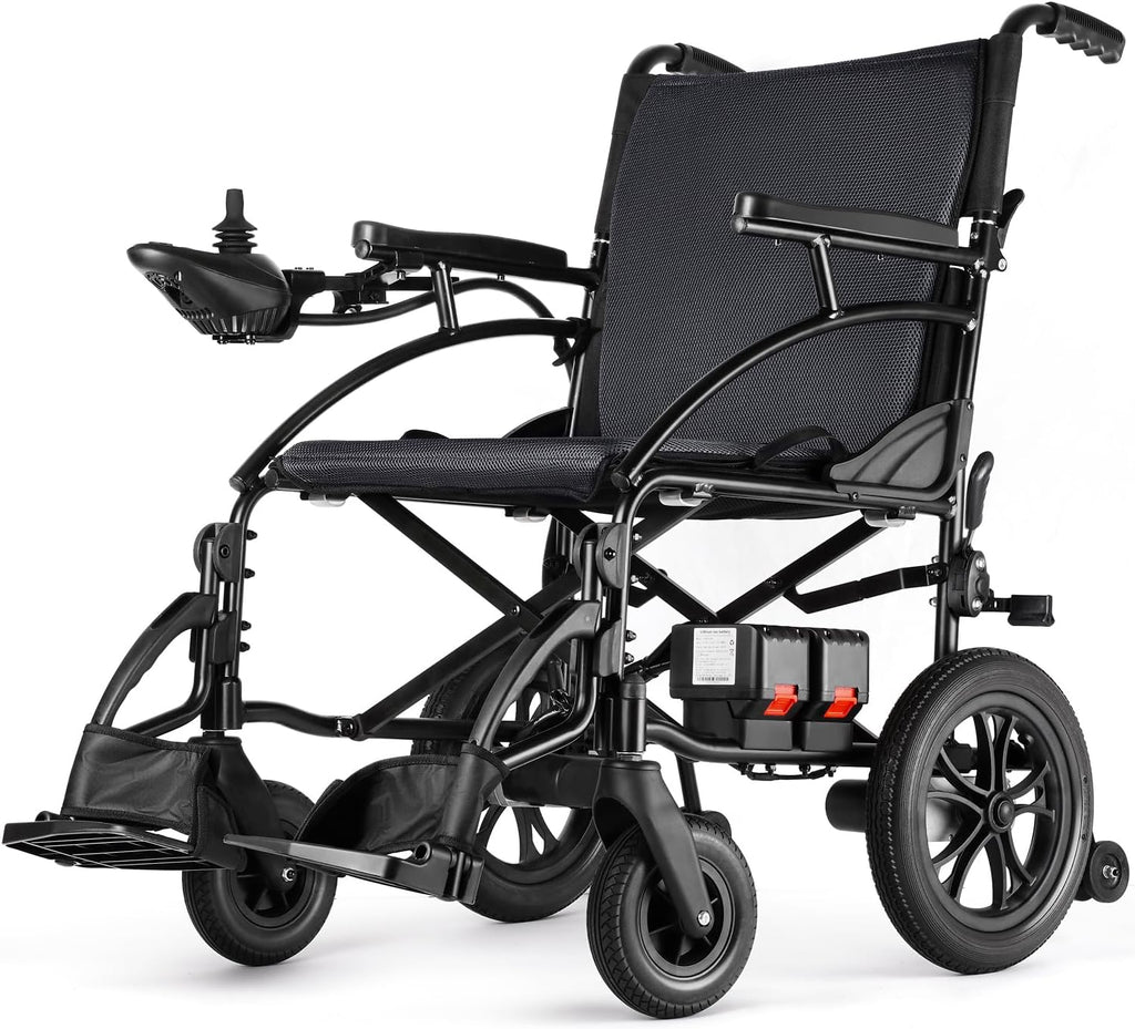 SLF30 Electric Wheelchair, Foldable Durable Motorized Wheelchairs for Adults with 19 Inch Seat and Supports Up to 300 lbs Airline Approved(36 Lbs, Grey)