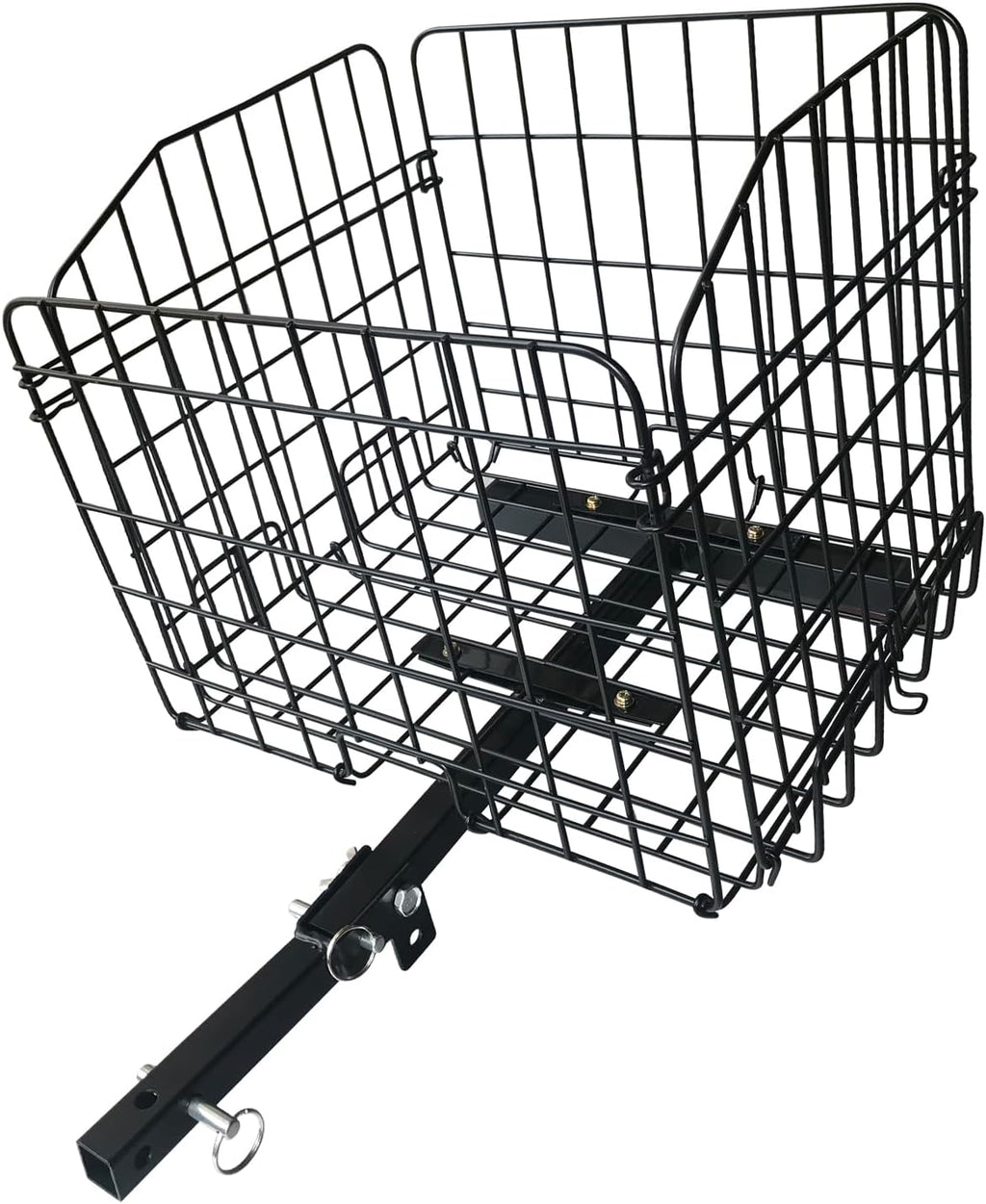 Rear Basket for Mobility Scooter, Large Folding Heavy Duty Metal Basket (Only Works with Scooters & Power Chairs Equipped with 1" x 1" Hitch Receiver)