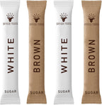 Office Roast Sugar Sticks Variety Pack – 400 Total (200 White Sugar Sticks + 200 Brown Sugar Sticks) – Individually Wrapped Coffee Sweeteners for Office, Café, Restaurant & Hotel Use & House Packets