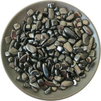 Erliway 100g Natural Black Tourmaline Tumbled Chips Stones,7-9mm Polished Healing Crystal Chips, Irregular Shaped Healing Crushed Crystal Stone, Healing Reiki Crystal Jewelry Making Home Decor