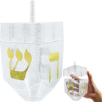 The Dreidel Company Jumbo Hanukkah Fillable 6.5" Inch Dreidel, Stands Straight on Table, Can Be Filled with Hanukkah Gelt or Any Hanukkah Item (Single)