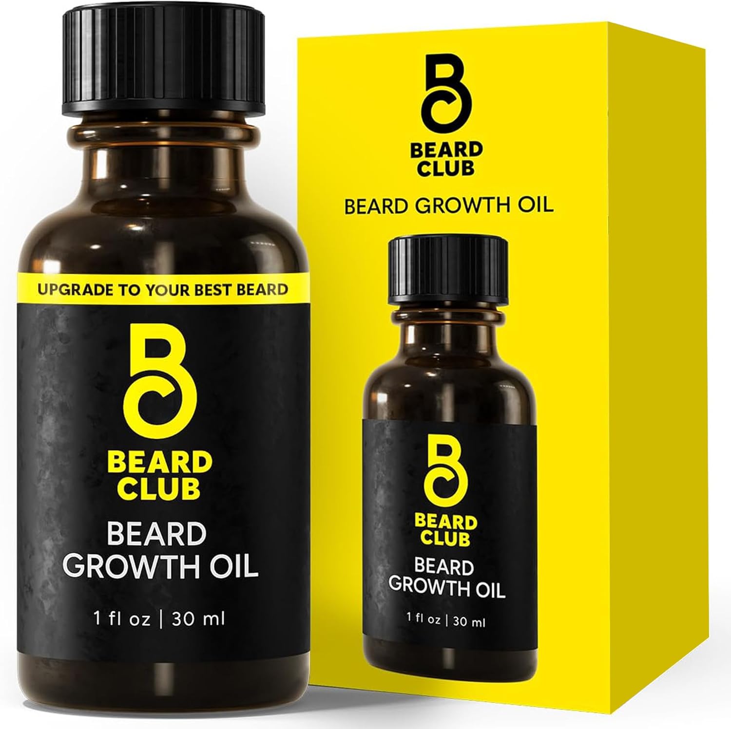 Beard Club - Beard Growth Serum with Natural Castor, Coconut and Avocado to Grow a Thicker, Fuller Beard, Fill in Patches and Stimulate Healthier Facial Hair Growth