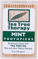 Tea Tree Therapy Toothpicks - 100 Toothpicks - Case of 12