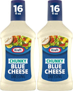 Kraft Dressing, 1 Bottle, for Salads and Dipping, Chunky Blue Cheese, No High-Fructose Corn Syrup, No Artificial Flavors, 16 oz (Pack of 2)
