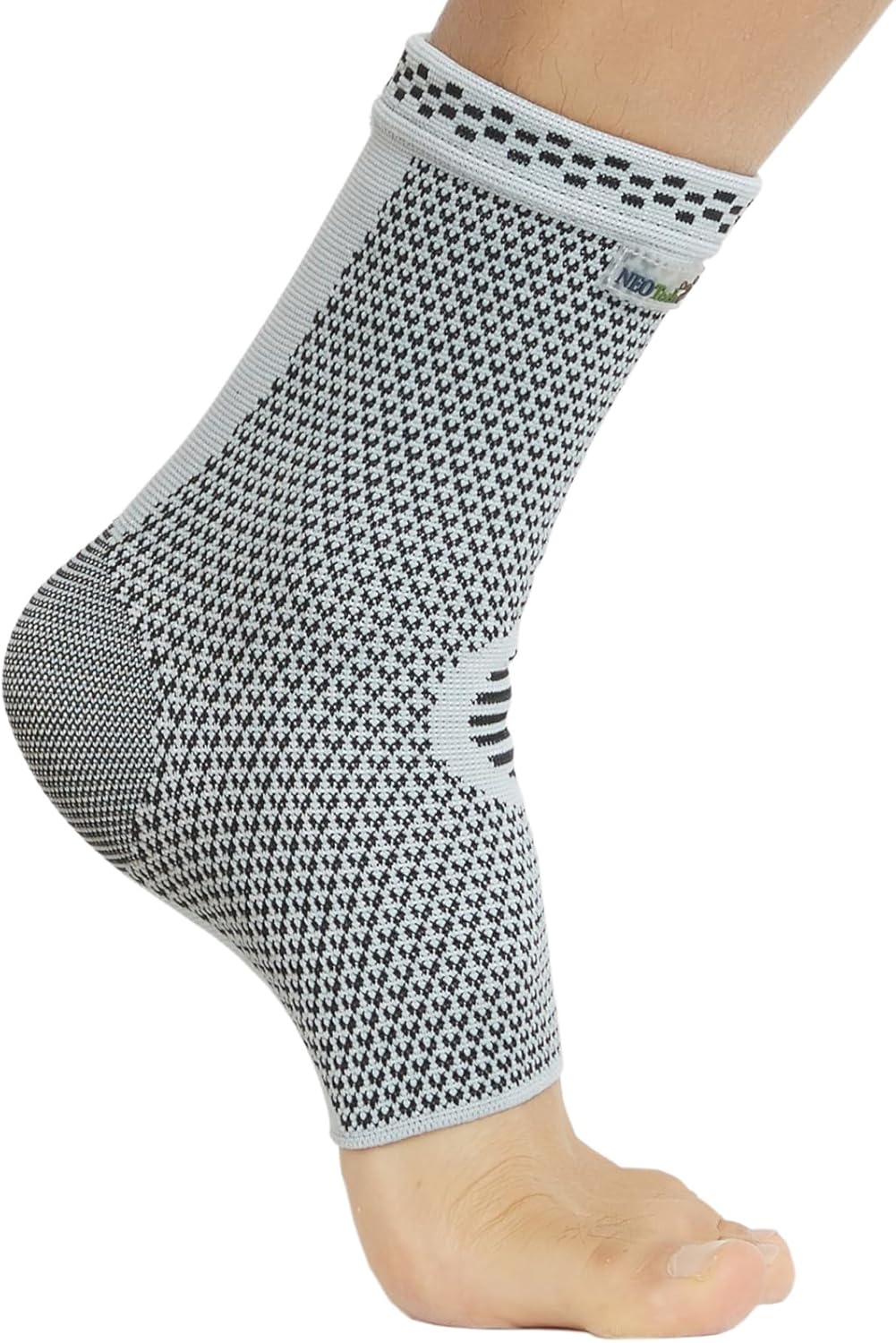NeoTech Care Ankle Support Brace - Breathable - Men, Women, Right or Left (Gray, Size XS, 1 Unit)