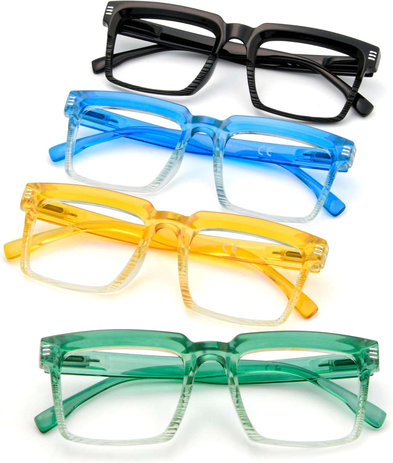 Eyekepper 4-Pack Design Reading Glasses for Women - Fashionable Oversized Readers