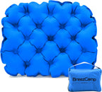 Inflatable Seat Cushion, Lightweight Stadium Seat Pad, Travel Air seat Cushion Anti-Slip for Airplane, Hiking, Climbing, Home and Camping,Blue