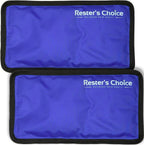Rester's Choice Gel Cold & Hot Packs (2-Piece Set) Medium 5x10 in. Reusable Warm or Ice Packs for Injuries, Hip, Shoulder, Knee, Back Pain – Hot & Cold Compress for Swelling, Bruises, Surgery