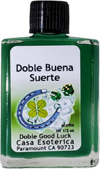 Double Good Luck Oil (Doble Buena Suerte Aceite) Double Good Luck Oil- Increase Fortune - Attract Positive Energy & Abundance-0.5 FL OZ (1 Pack)