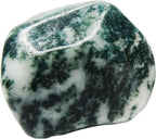 Moss Agate Healing Crystal Stones, 1.25-2.0" Large Reiki Healing Gemstones Natural Tumbled Polished Stones for Energy Witchcraft Therapy Meditation