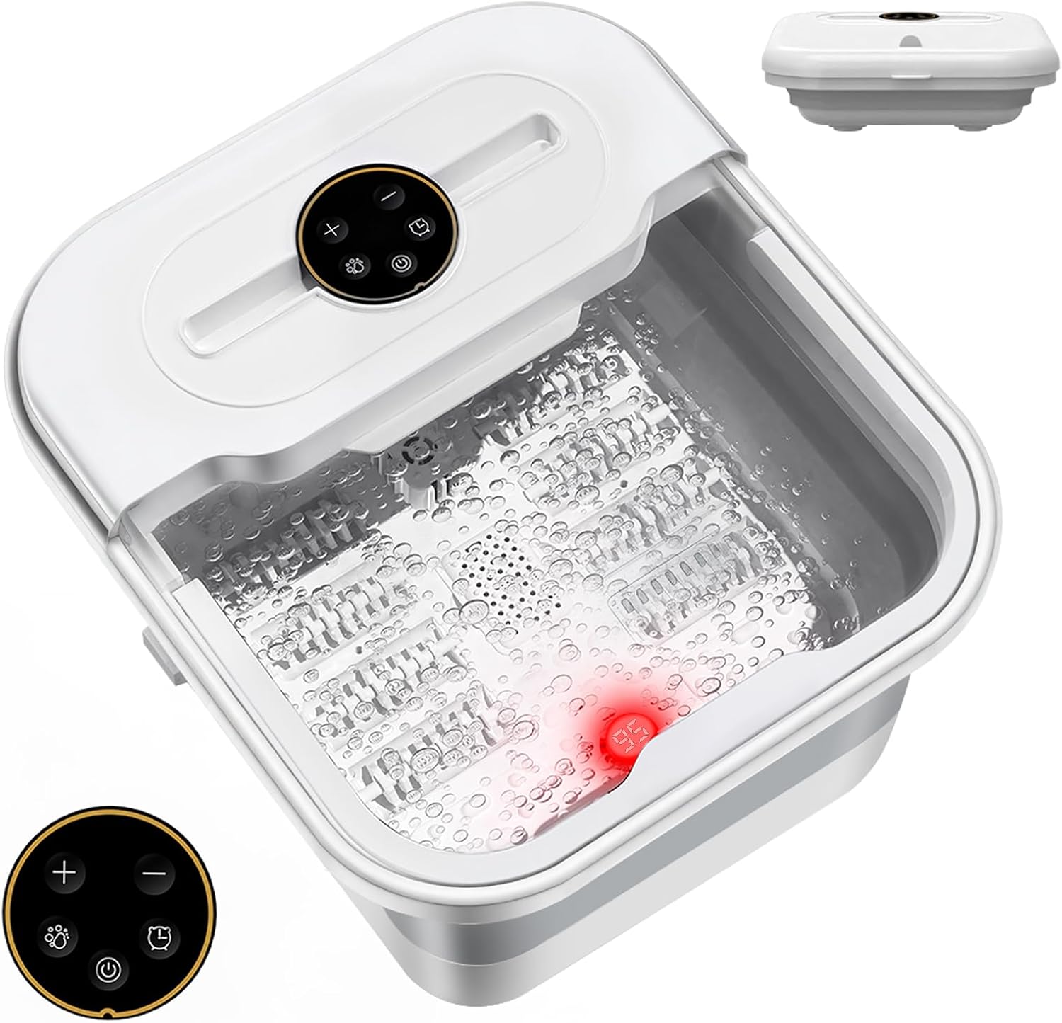 ZhanHao Pedicure Foot Spa, Foot Spa Bath Massager with Heat, Collapsible Bath Soak Tub, Portable for Any Casual Scene to Help You Relax