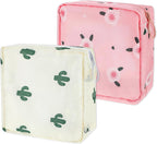 2 Pcs Sanitary Napkin Storage Bag, Portable Reusable Period Pouch for Women, Tampon and Menstrual Pad Holder With Zipper, Nursing Pad Kit for Teen Girls Feminine Care