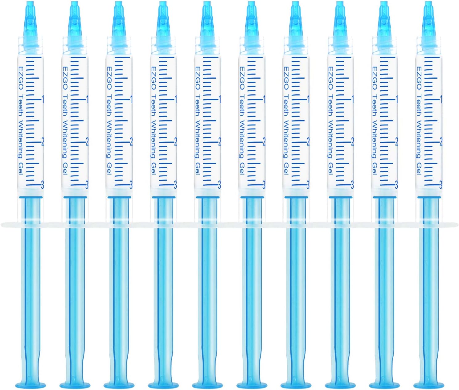 EZGO 10 Pack Teeth Whitening Gel Refills 22% Bleaching Gel, No Sensitive Teeth Whitener, Great for Sensitive Tooth Whitening, Carbamide Peroxide Teeth Whitening Gel, Mint Flavor (10X 3ML)