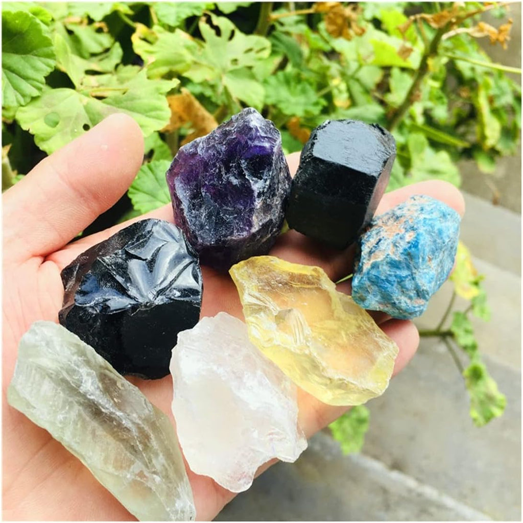 Crystal Stone 7pc Tumbled Gemstone Stones Natural Colorful Rock Mineral Presents